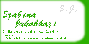 szabina jakabhazi business card